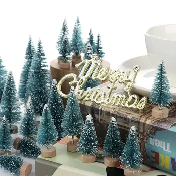 1 Комплект практична мини елхи, очарователна креативна имитация на Мини-Заснежени борове, украса за Коледното парти
