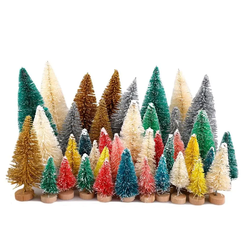 1 Комплект практична мини елхи, очарователна креативна имитация на Мини-Заснежени борове, украса за Коледното парти1