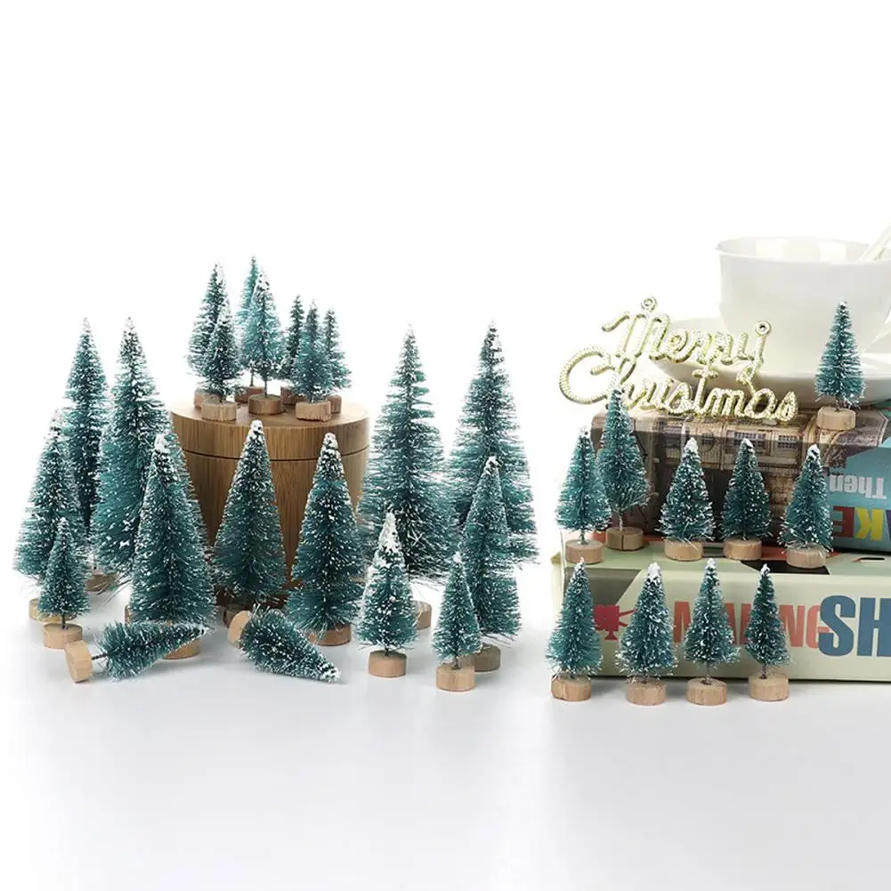1 Комплект практична мини елхи, очарователна креативна имитация на Мини-Заснежени борове, украса за Коледното парти4