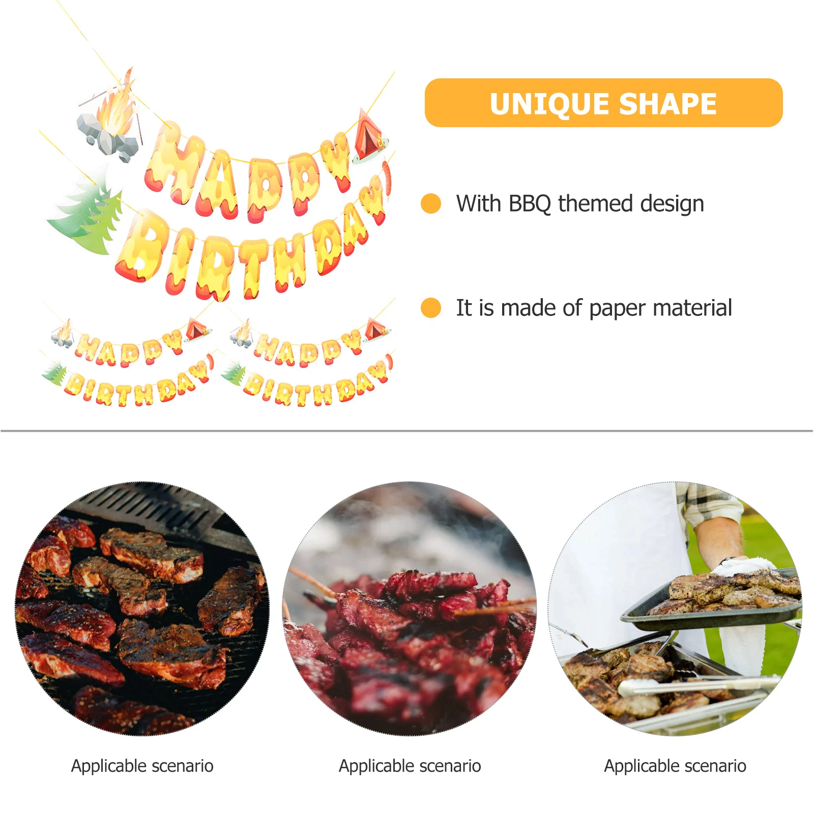 Дизайн барбекю, Банер за празник, Украса за барбекю, Украса за парти за рожден ден4