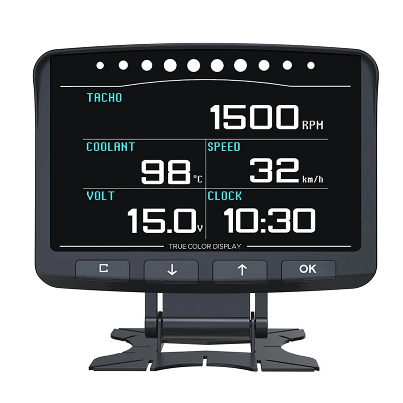 X50 Pro Авто OBD2 HUD измервателен уред богат на функции цифров арматурното табло, Компютър Автоматичен дисплей на Температурата на охлаждащата течност Масло Turbo Boost0