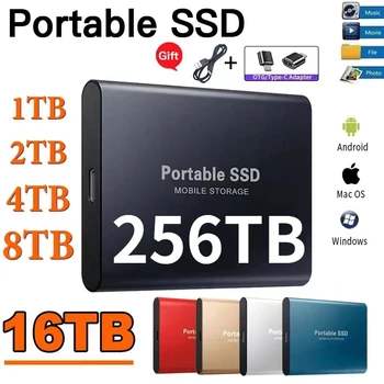 1 TB SSD Портативен Високоскоростен Мобилен твърд диск 500 GB SSD Твърди дискове, USB 3,1 2tb Външен диск Decives за Преносими компютри