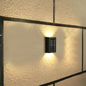 1 бр. на Слънчева светлина за Външно Водонепроницаемое led осветление Нагоре и надолу, слънчев, с монтиран на стената лампа за украса на градината, на балкона, на двора, на улицата пейзаж