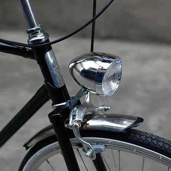 1 бр. Нощен велосипеден фенерче с 3 LED Класически велосипедни фарове под Наем ретро главоболие предни противотуманный защитния фенер притежателя