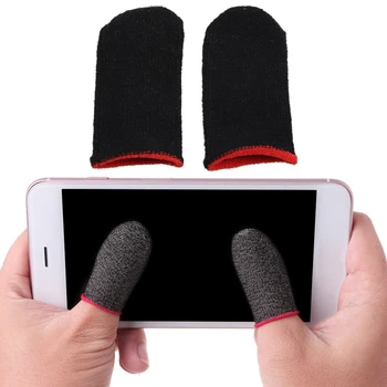 1 чифт комплекта накладки за пръстите за мобилен гейминг контролер, защищающих от пот, Дишаща подплата за пръстите на сензорен екран за мобилни игри