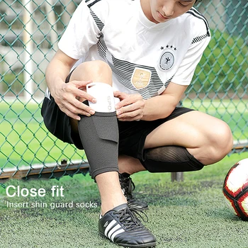 1 Чифт футболни визии на опашка За възрастни Футболни гербове на пищяла Ръкави за крак Футболни гербове на опашка За възрастни Чорап за подкрепа на коляното