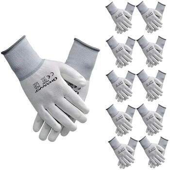 10 чифта работни ръкавици със защитно покритие от изкуствена нитриловой кожа, ръкавици с покритие за дланите, работни ръкавици, механика имат сертификат CE EN388