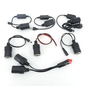 12 Dc двойно автомобилни Запалки от мъжа към жената на постоянен ток 5,5x2,1 USB type c мъжки женски конектор 5 В Запалката зарядно устройство адаптер l