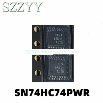 1бр SN74HC74PWR със сито печат HC74 TSSOP-14 шестиступенчатый инверторен чип с спусъка Шмид