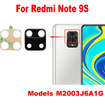 1бр оригинална За задната камера Xiaomi Redmi Note 9S Стъклена Задна Капачка за Обектива С Подмяна на етикети Ahesive