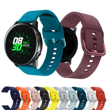 20 mm 22мм Силиконов Ремък за Samsung Galaxy Watch Active 2 Watch 3 45 мм 42мм Gear S3 Каишка За Часовник Гривна Каишка за Amazfit bip