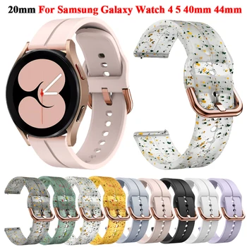 20 мм Смарт Каишка За Samsung Galaxy Watch 5/4 44 мм 40 мм/5 pro 45 мм Гривна Силикон Гривна Watch4 classic 46 мм 42 мм