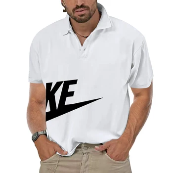 2023 Модна марка Популярна Бяла риза с къси ръкави голям размер, Мъжка тениска с къс ръкав, яка Поло, Модната марка, лято