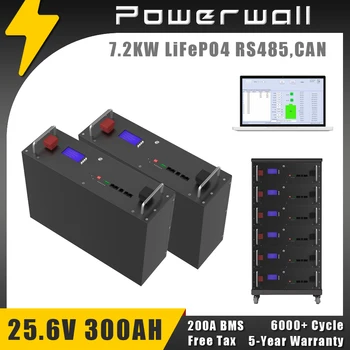 24 В LiFePO4 300AH Батерия 25,6 В 7200 Wh 6000 + Цикъл на PC Монитор RS485 може Макс 32 Паралели За Слънчева Изключен/Включен мрежов Инвертор БЕЗ ДАНЪК