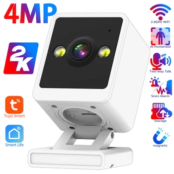 2K Mini Cube Camera Безжична Камера за Гледане на деца Малки Вътрешна Камера дома за Сигурност с Нощно Виждане AI Human Detection 2-way Talk