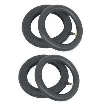 2X 8-инчов гума с добро качество 8X1 1/4, комплект гуми за скутери и вътрешната тръба, извита клапан, подходяща за колоездене Електрически/газови гуми за скутер