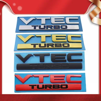 3D Премия VTEC TURBO за Civic Jazz, CRV Accord Градски автомобил Качулка Крило на Багажника Заден Капак Заводска Табела на Стикер Емблема на Иконата Стикер