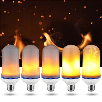 4 Режим на Led Крушки с Пламък Имитация на Огъня Лампа KTV Festival Garden Decor light E27 Party LED Flame Light Effect