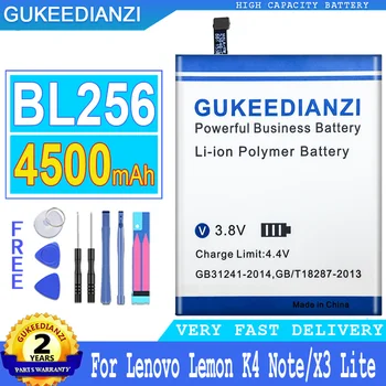4500 mah Нова Батерия GUKEEDIANZI BL256 за Lenovo Lemon K4 Note K4note/X3 Lite K51c78/A7010 X3Lite Голяма Мощност Bateria 