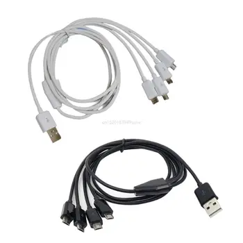 4в1 USB щепсел към Micro USB-штекерному зарядното кабел, кабел Micro USB сплитер с Обща дължина 1 метър и 75 см, основната линия, разклонение на 25 см
