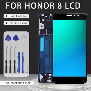 5.2 Инча За Huawei Honor 8 LCD дисплей със сензорен панел, дигитайзер на екрана в събирането на FRD-L19, FRD-L09, дисплей с инструменти, безплатна доставка