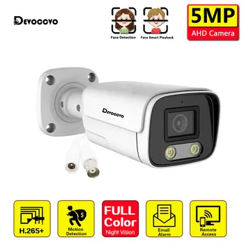 5-Мегапикселова AHD камера за видеонаблюдение BNC с откриване на лица в открито XMEYE Аналогов HD Камера за видеонаблюдение Полноцветного нощно виждане