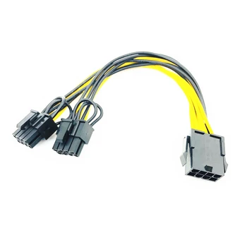 8-пинов двойна 8 (6 + 2) Пин кабел PCI Express Power Converter за GPU графична карта PCIE PCI-E VGA Сплитер Хъб захранващ Кабел