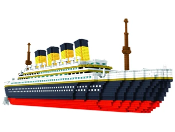 9913 Титанический кораб, модел лодки, строителни мини блокчета, комплекти за творчество 