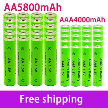 AA + ААА Акумулаторна батерия AA 1,5 V 5800mAh/1,5 V AAA 4000 mah Алкална Батерия Фенерче детски Играчки, Часовници MP3-Плейър Подмяна на Ni-Mh Батерия