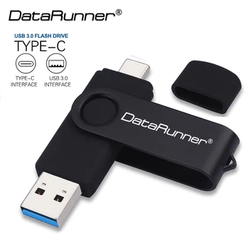 DataRunner Type C USB Флаш-памет 512 GB 256 GB USB устройство 3,0 128 GB 64 GB 32 GB Карта Memoria USB Type C Android/PC