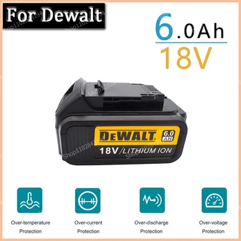 DeWalt 18V 3.0 AH/4.0 AH/5.0 AH/6.0 AH Акумулаторна батерия за инструменти с led литиево-йонна батерия заместител на DCB205 DCB204-2 20V DCB206