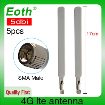 Eoth 5pcs 4G lte антена 5dbi SMA Штекерный конектор antenne за рутер huawei външен ретранслатор безжичен модем antene