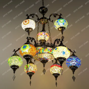 Iron Лампа в стила на югоизточна Азия, Трапезария/Хол, Декорация на дома, Тавана лампа, Лампа за повърхностен монтаж