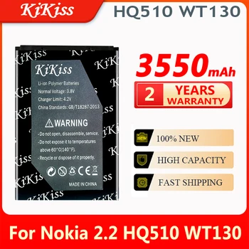 KiKiss 3550 mah Акумулаторна батерия HQ510 WT130 За Nokia 2.2 HQ510 WT130 Bateria 