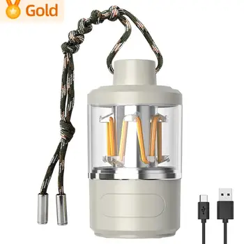 Led улично лагерные светлини с батерия 1800 ма, висящи осветителни тела с 4 режима на осветление, с регулируема яркост, зареждане чрез USB Type C за спешна риболов на открито
