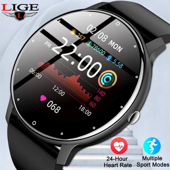 LIGE Новите Смарт Часовници За Наблюдение на сърдечната честота, Дамски Спортни Фитнес часовници, Мъжки Водоустойчив Мъжки Смарт часовници За Xiaomi Huawei Android и IOS