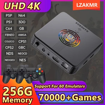 LZAKMR НОВИ Актуализации Домашна Игрална bmw X9 256G 70000 + Игри Подкрепа на 60 Емулатори 4K HD Дисплей Ретро Конзола За DC PSP Детски Подарък