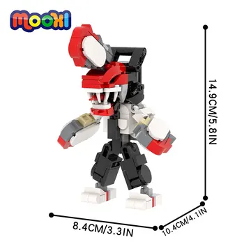 MOOXI Demon Аниме Резачка Карикатура Фигурка Чудовище Модел Блок Строителство Тухла Играчка За Деца, Подарък Сглобяване на Детайли MOC1136