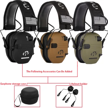 NRR23db Външни тактически електронни слушалки за стрелба с лък, Шумоподавляющие слушалки, слушалки за защита на слуха, Сгъваема слушалки