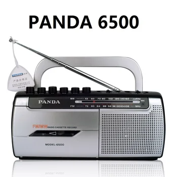 PANDA 6500 FM AM Магнитола с микрофон, запис Rec Изучаване на английски Език и Лесен за работа Домакински портативен магнетофон
