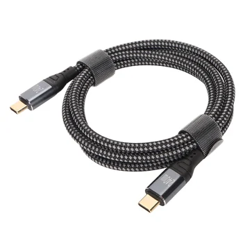 USB кабел C-USB C E Mark Chip Type C Кабел за зареждане 4,9 фута Найлон PD3.1 Протокол Корпус От алуминиева Сплав за КОМПЮТЪР Таблет Телефон