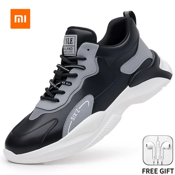 Xiaomi Youpin 2023 Casual Sneakers for Men Shoe COW LEATHER Running Shoes for Men Платформа Ежедневни маратонки мъжки Xiaomi