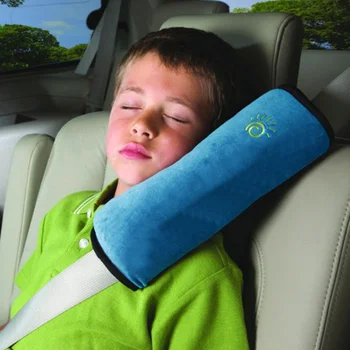 Автомобилни предпазни колани, калъфки за деца, Позиционер за сън, пътуване, защита от автоматично регулиране на колан, Плюшен възглавница на рамото