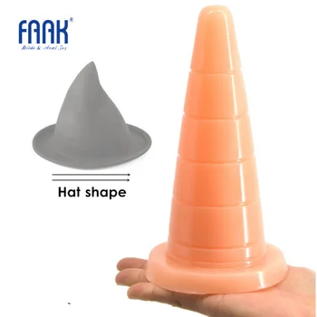 Анален накрайник FAAK на присоске под формата на шапки, анален накрайник, голям анален вибратор, секс-корк, играчки за възрастни, мъже и жени, анален симулатор за двойки