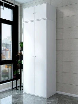 Балконный шкафче за съхранение на домакински водоустойчив слънцезащитен шкаф, калай детски шкаф със стъклена врата, етажерка гардероб