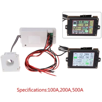 Безжична волтметър 367D за амперметра постоянен ток, богат на функции за зададено измерване на постоянен ток, безжичен цветен LCD екран, електромера ток Wa