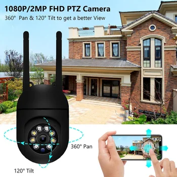 Безжична камера за сигурност 5G Wifi Камера за наблюдение Водоустойчива IR за нощно виждане с Откриване на движение Домашна камера за сигурност за помещения