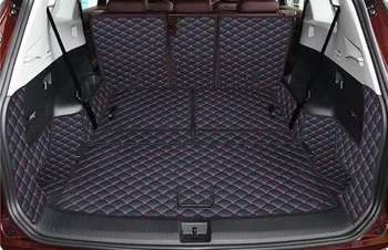 Високо качество! Специални постелки за багажник на кола на Volkswagen ID.6 2024-2022 6 7 места, водоустойчив килими за багажника карго подложка, чанта за багаж
