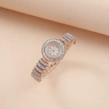 Висококачествени луксозни дамски часовник CHA-002 с диаманти, изработени от стоманена лента, която не ръждясва и не избледнява, безплатна доставка