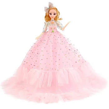 Голяма подарък кутия Сватбена рокля на Принцеса Кукла Момиче Детска кукла Играчка, Подарък кукла 43 см с подарък кутия